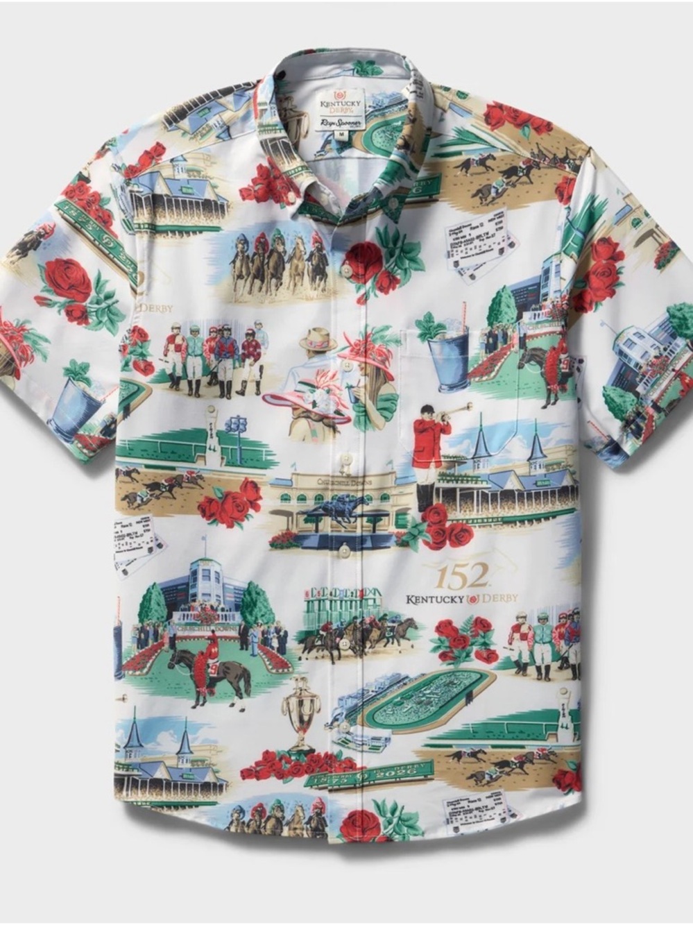 Reyn Spooner Kentucky Derby 150th Button Shirt XL
